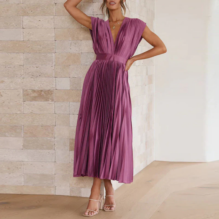 Levoire | Robe plissée élégante pour femmes Violet