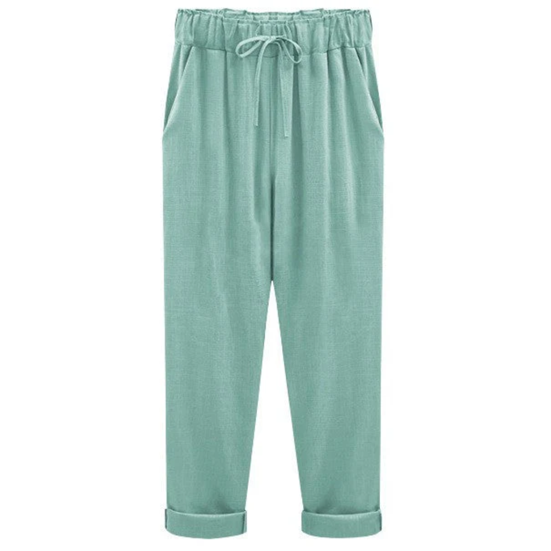 Levoire | Pantalons d'été décontractés pour femmes avec cordon Vert