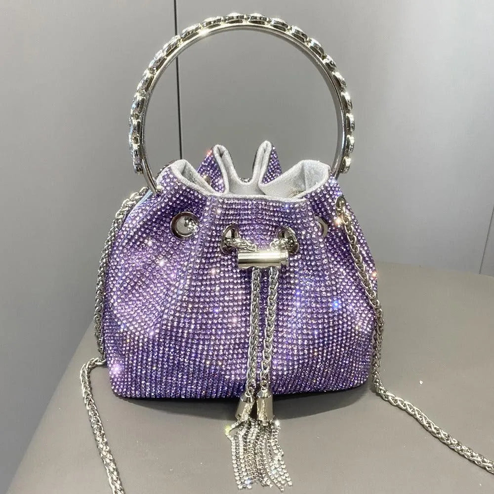 Levoire | Sac pour femmes avec des diamants brillants Lila Taille moyenne
