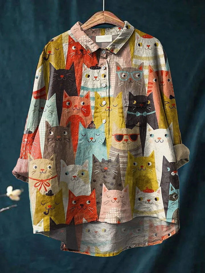 Levoire | T-Shirt Imprimé Amusant Kat Farben