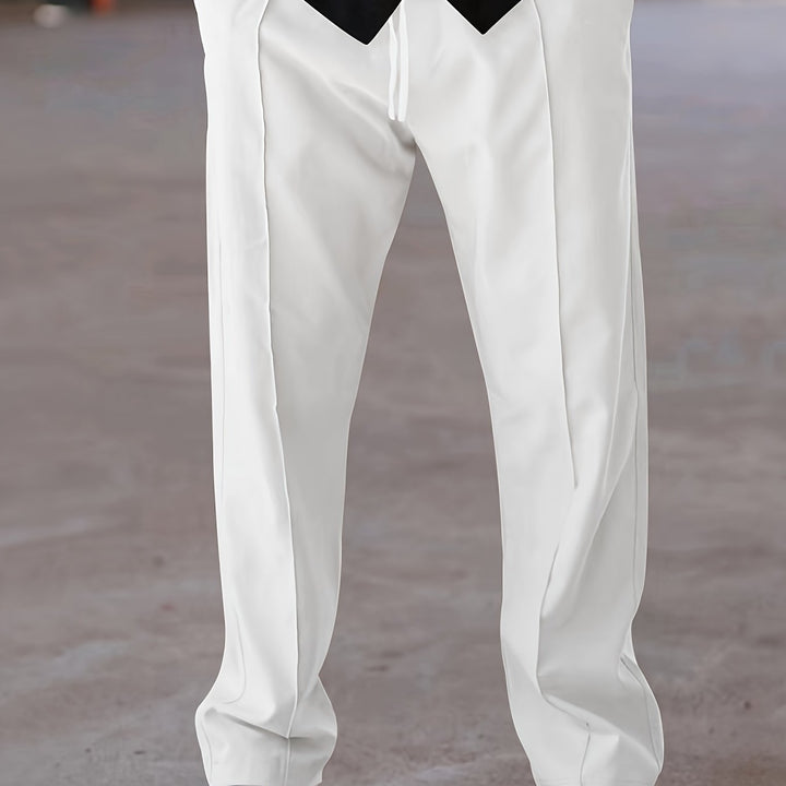 Levoire | Pantalon Léger Décontracté Pour Hommes Avec Cordon Blanc