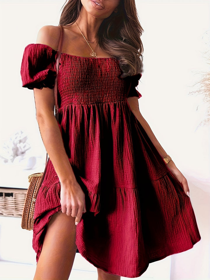 Levoire | Robe Mini Moderne Sans Manches Avec Des Manches Courtes Rot