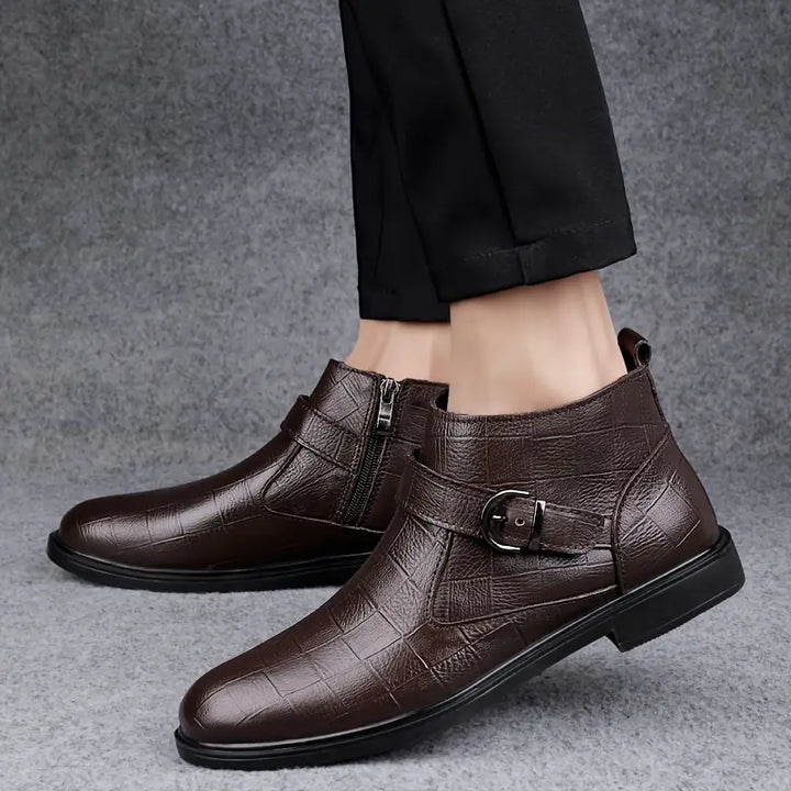 Levoire | Ranger-Bottes En Cuir Pour Hommes Braun