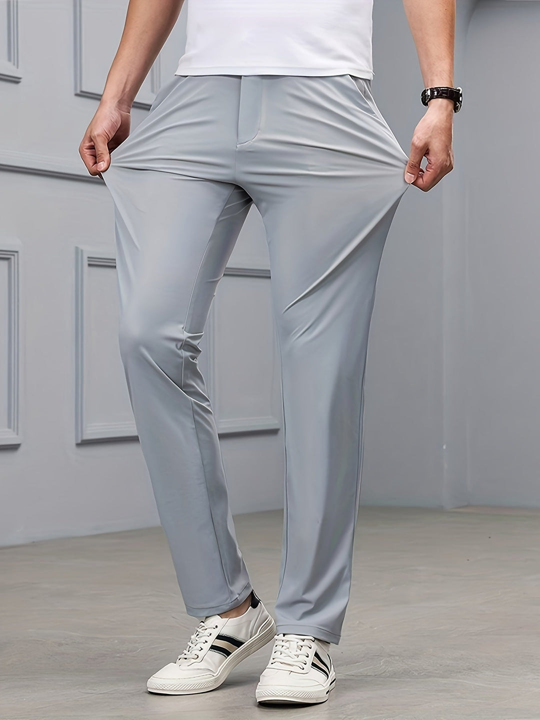 Levoire | Pantalons Confortables Pour Hommes Avec Des Matériaux Extensibles Et Des Poches gris