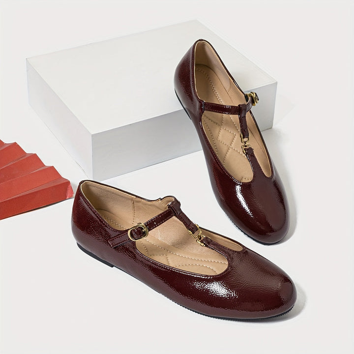 Levoire | Belles Chaussures Rouges Femmes Talon Bas Bordeaux rouge