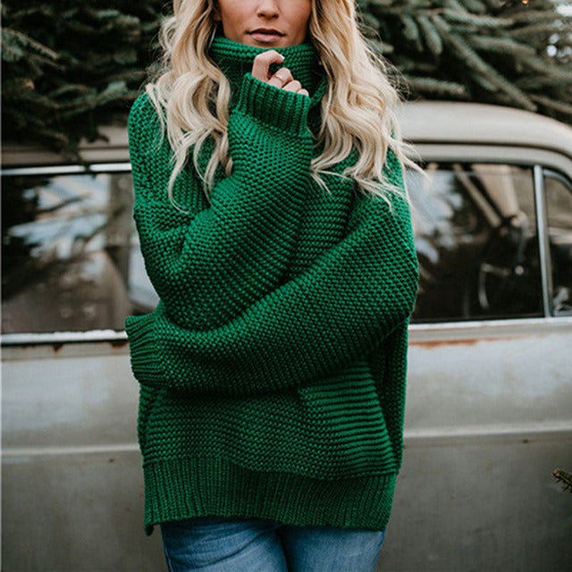 Levoire | À Col Roulé De Couleur Unie Vert