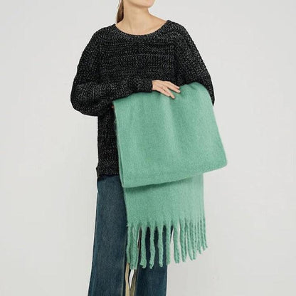 Levoire | Luxueux Chaud Cachemire Doux Écharpe Vert clair