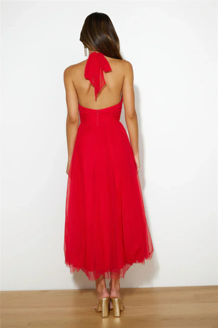Levoire | Robe Midi En Tulle À Dos Nu