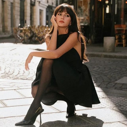 Levoire | Robe cocktail satin évasée