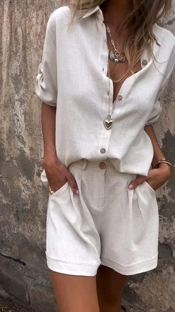 Levoire | Ensemble En Lin Léger Blanc