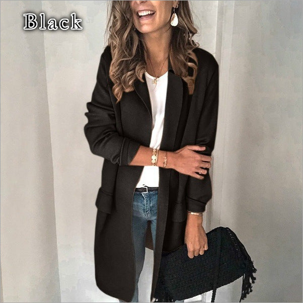 Veste longue élégante pour femmes avec poches pratiques et coupe décontractée Levoire