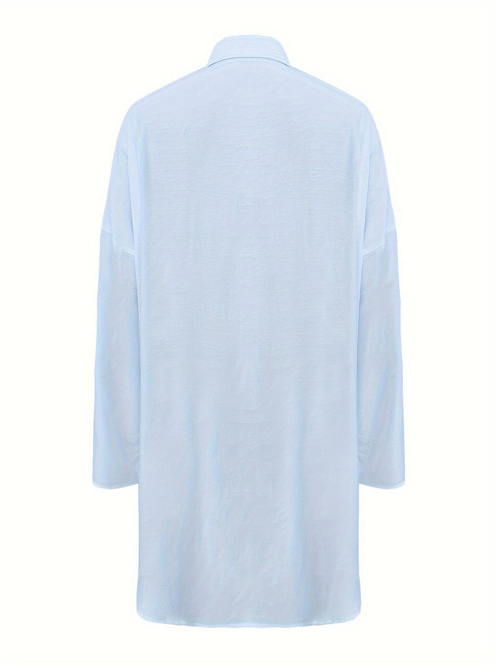 Levoire | Non Fusionné Chemise À Col Décontractée Robe À Boutons Et À Manches Longues