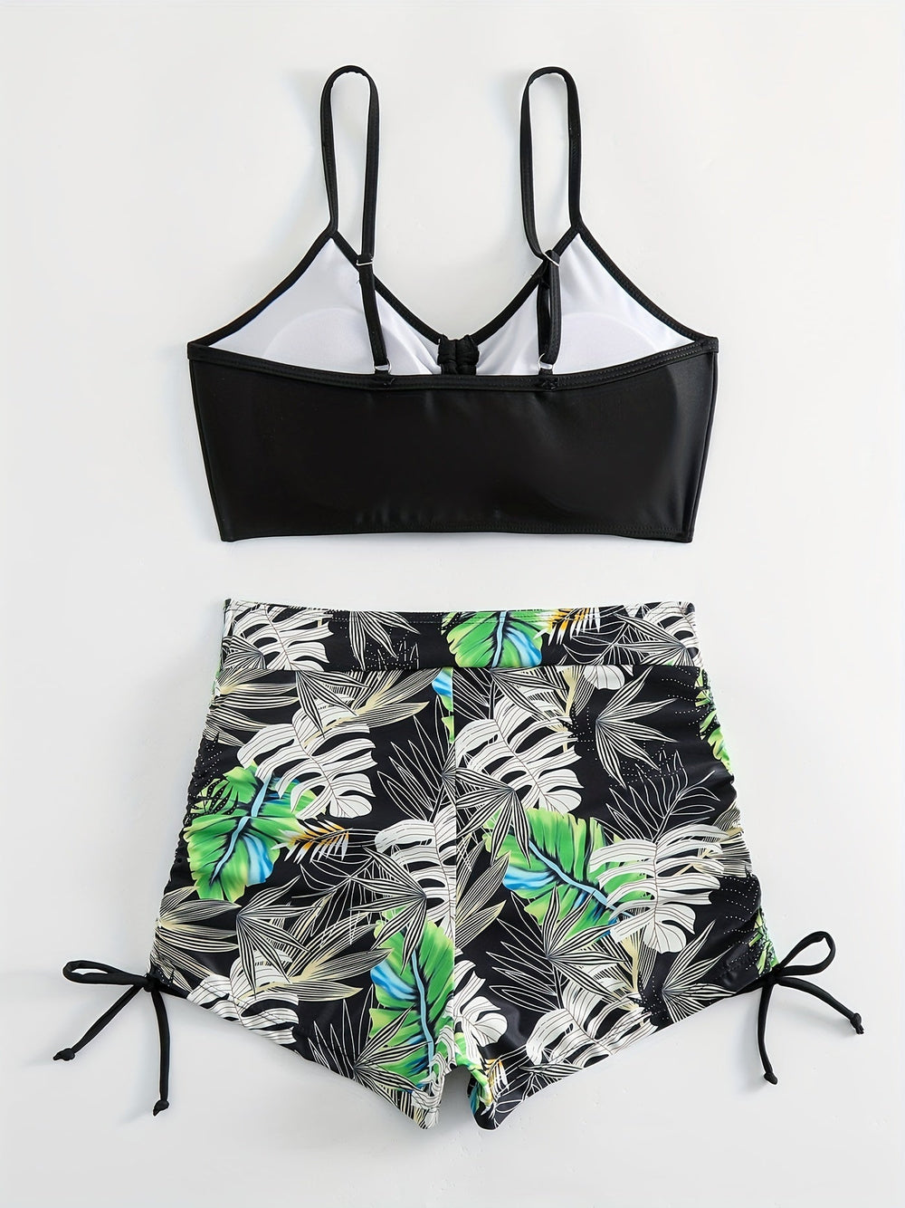 Levoire | Ensemble De Bikini Taille Haute Avec Motif Tropical Pour Femmes
