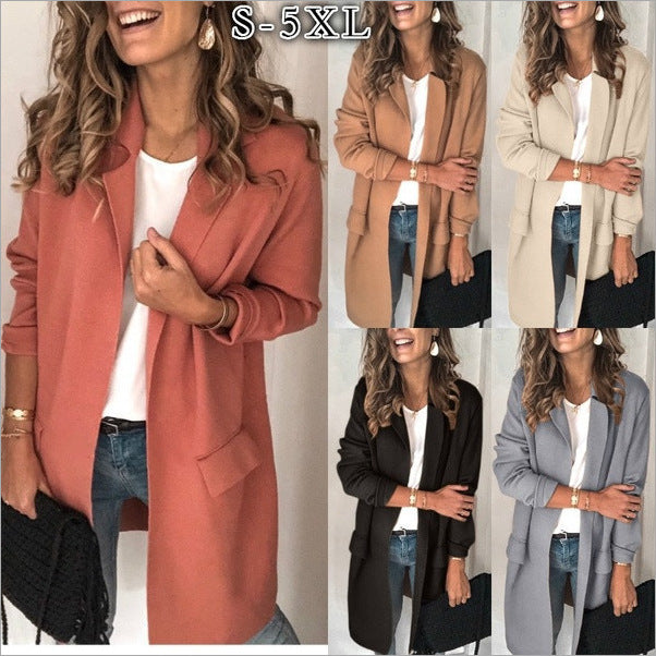 Veste longue élégante pour femmes avec poches pratiques et coupe décontractée Levoire