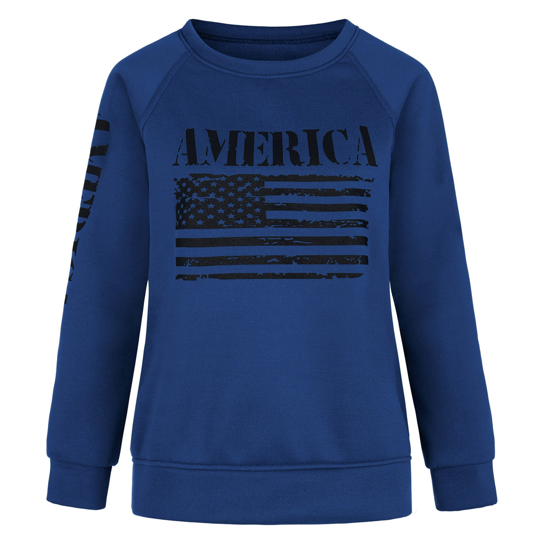 Sweat-shirt femme avec imprimé décontracté drapeau américain Levoire