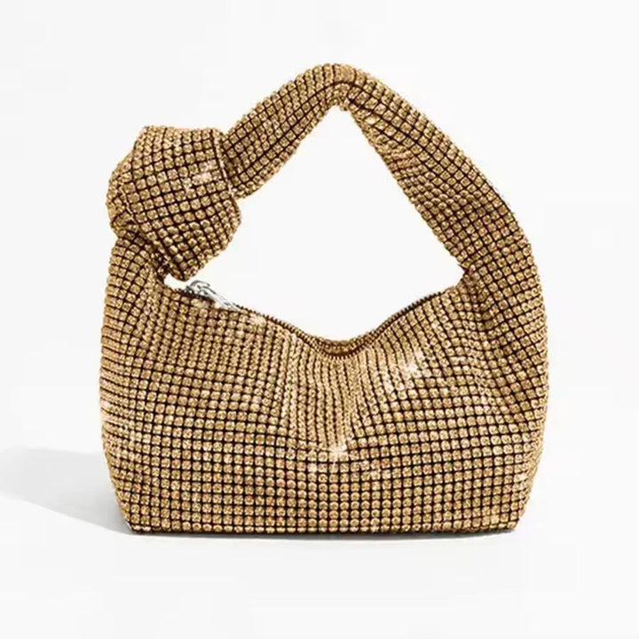 Levoire | Sac À Main Pailleté Doré Avec Design Noué Or