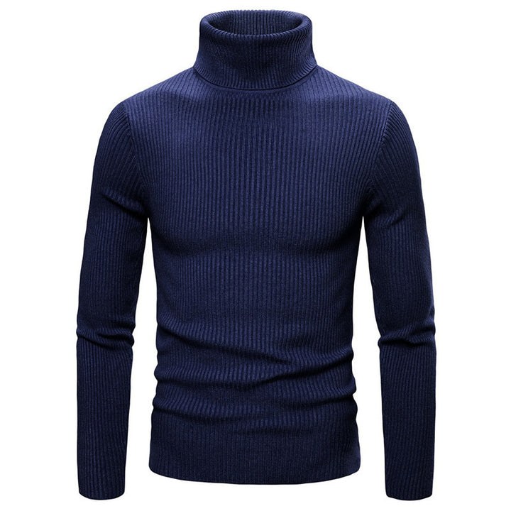 Pull à col roulé pour femmes en tricot fin avec des structures en côtes sophistiquées Levoire