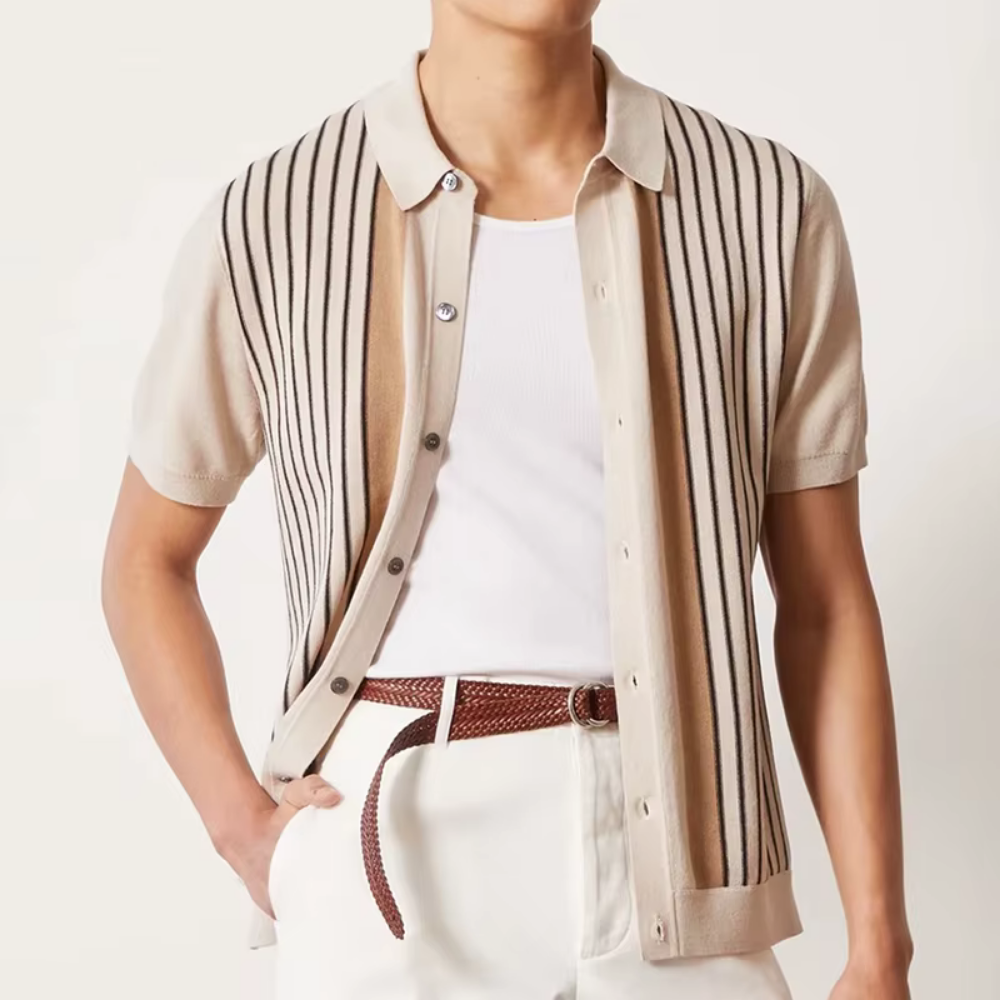 Levoire | La Chemise En Tricot Rétro Pour Des Moments D'Été Stylés