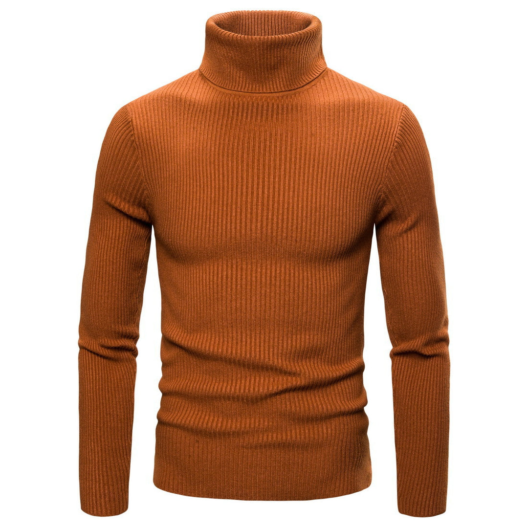 Pull à col roulé pour femmes en tricot fin avec des structures en côtes sophistiquées Levoire