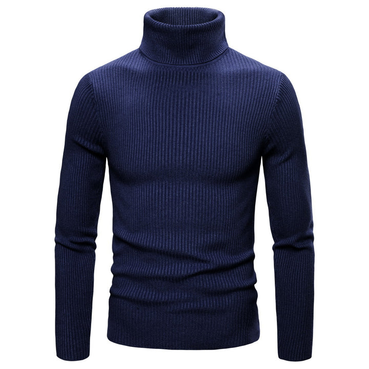 Pull à col roulé pour femmes en tricot fin avec des structures en côtes sophistiquées Levoire