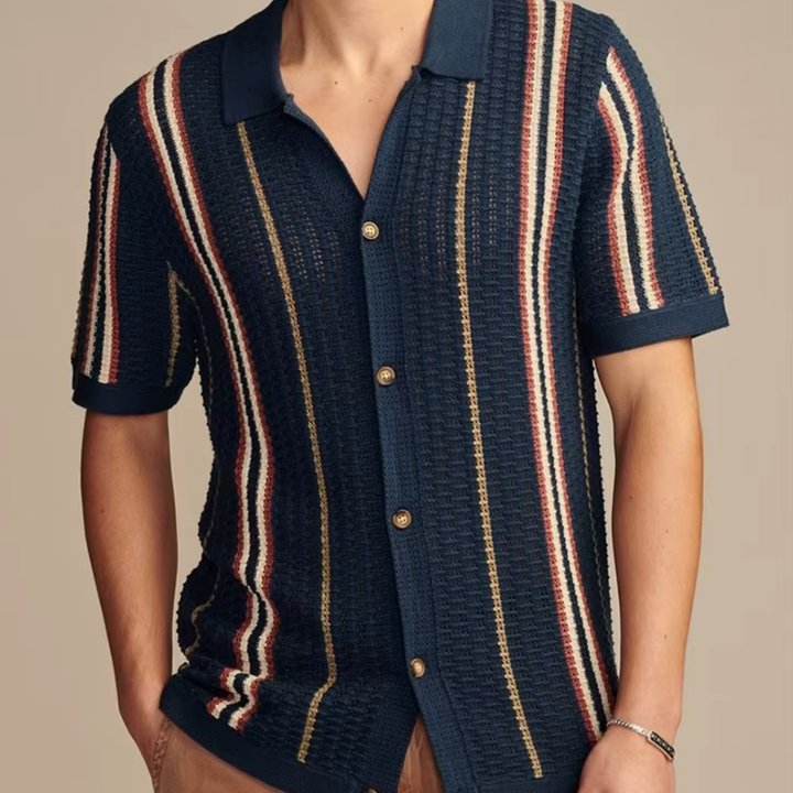 Levoire | La Chemise Tricot Rétro Pour Individualistes Stylés Noir