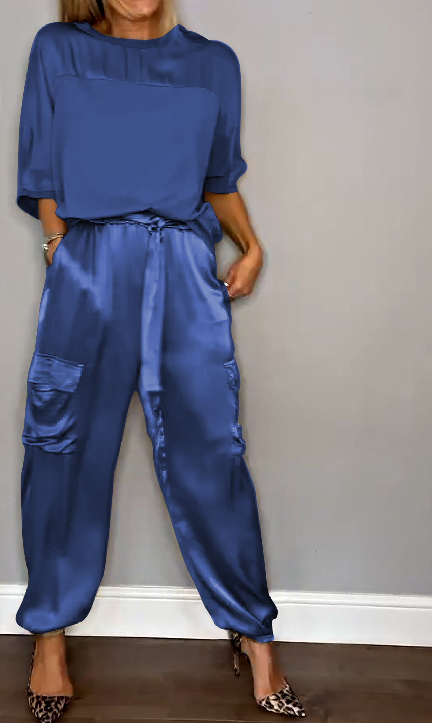Levoire | Lgant Ensemble 2 Pices Femmes Bleu