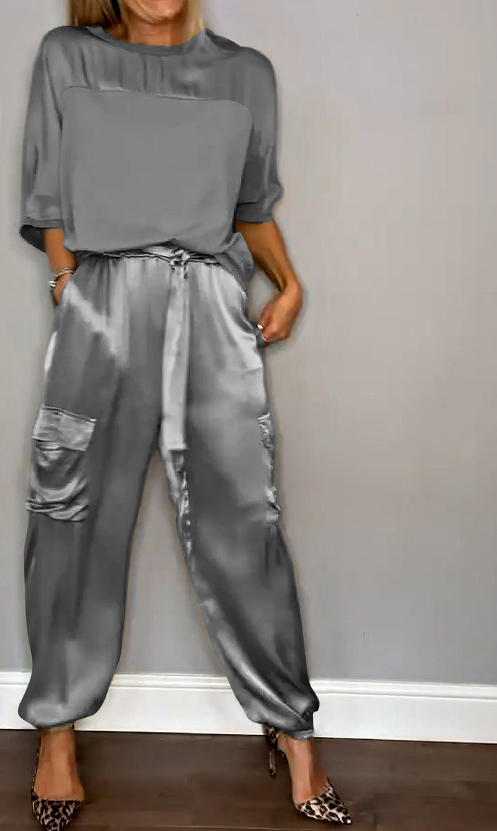 Levoire | Lgant Ensemble 2 Pices Femmes Gris