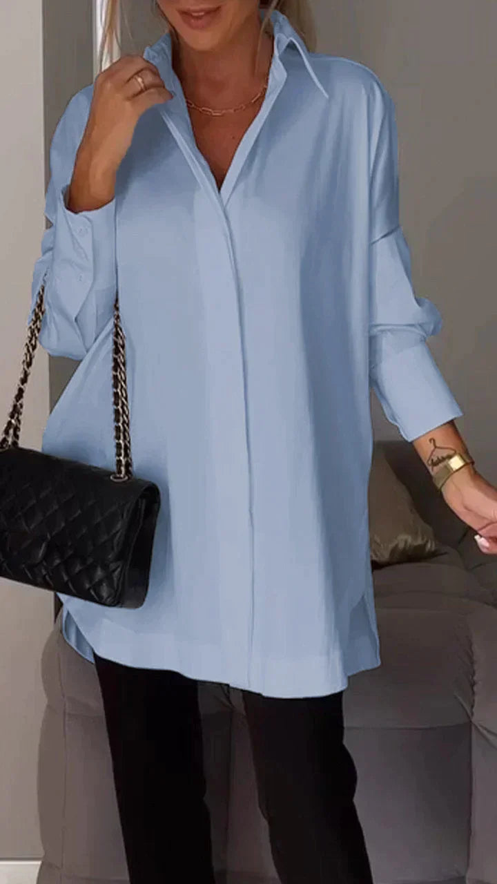 Levoire | Polo À Col Avec Fente Bleu clair