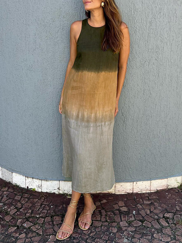 Levoire | Robe Imprimée Style Fr Pour Femmes Vert foncé