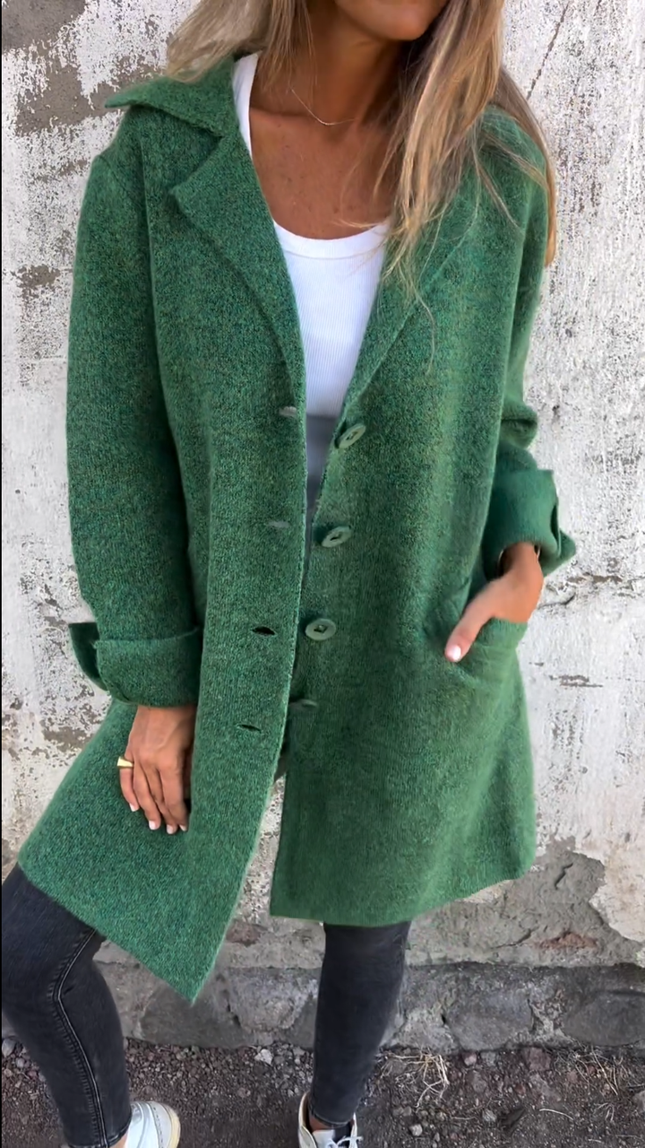 Levoire | Lssiger Manteau Avec Revers Vert