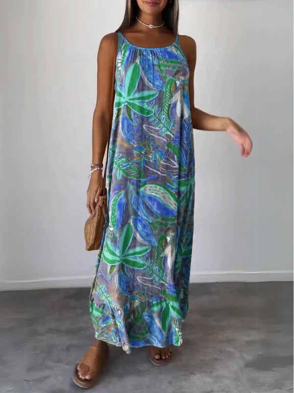 Levoire | Robe imprimée sans manches Bleu