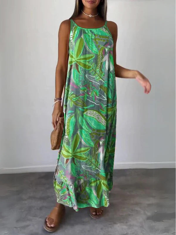Levoire | Robe imprimée sans manches Vert