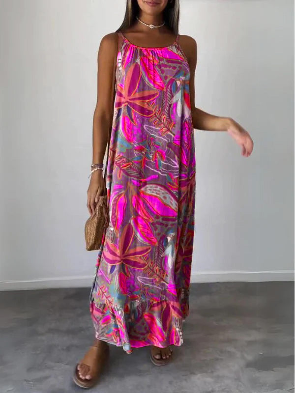 Levoire | Robe imprimée sans manches Rose