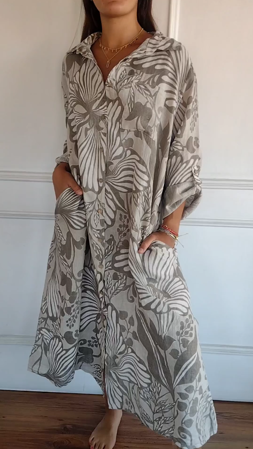 Levoire | Femmes Robe Confortable Spacieuse Braun