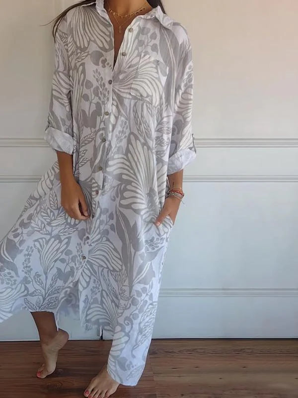 Levoire | Femmes Robe Confortable Spacieuse Blanc