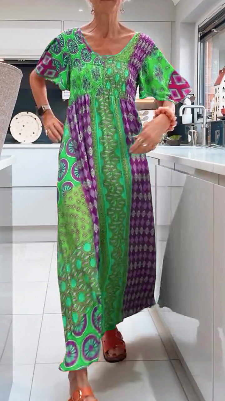 Levoire | Robe Maxi Bohème Femme Vert