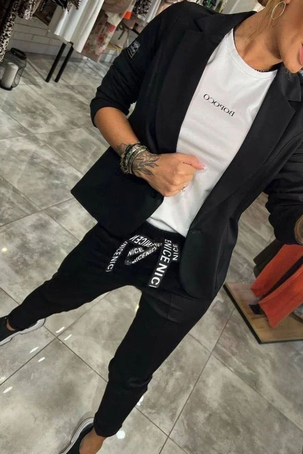 Levoire | Ensemble haut et pantalon Noir