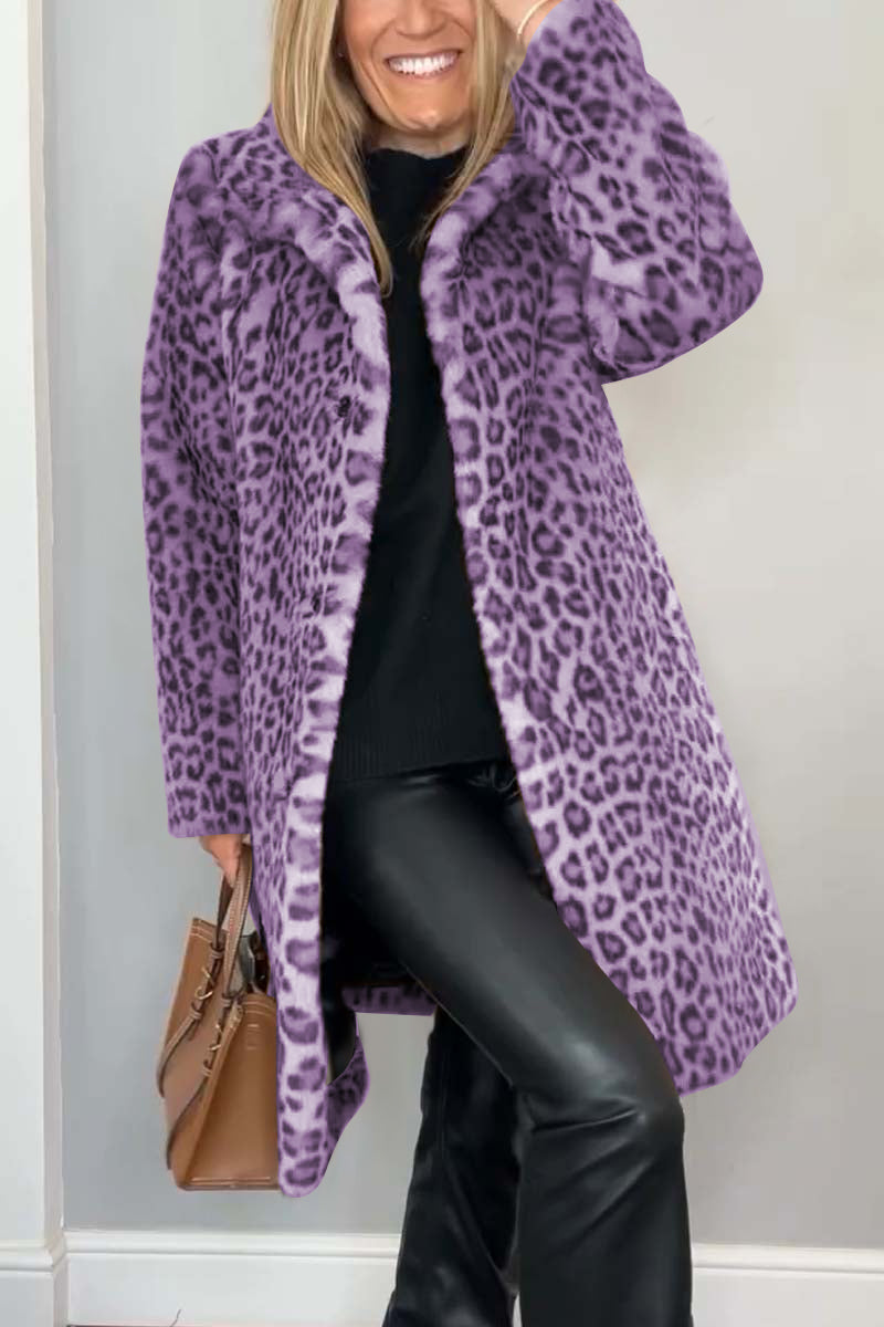 Levoire | Veste À Motif Léopard Lilas