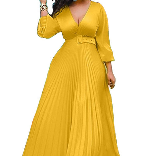 Levoire | Élégant Vintage Sifon Longue Manche-M robe longue