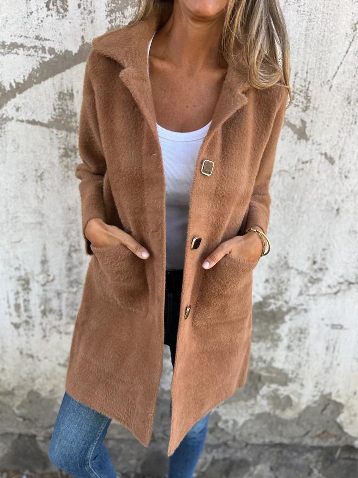 Levoire | Veste Femme En Rose À Boutons Beige clair