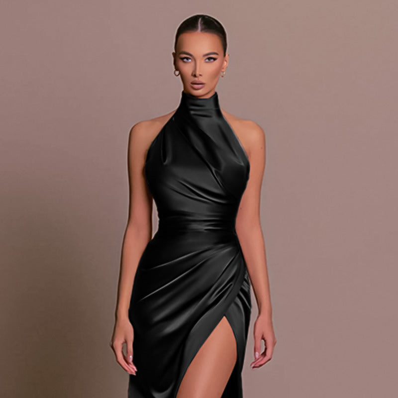 Levoire | Polyvalent sans manches automne col robe longue