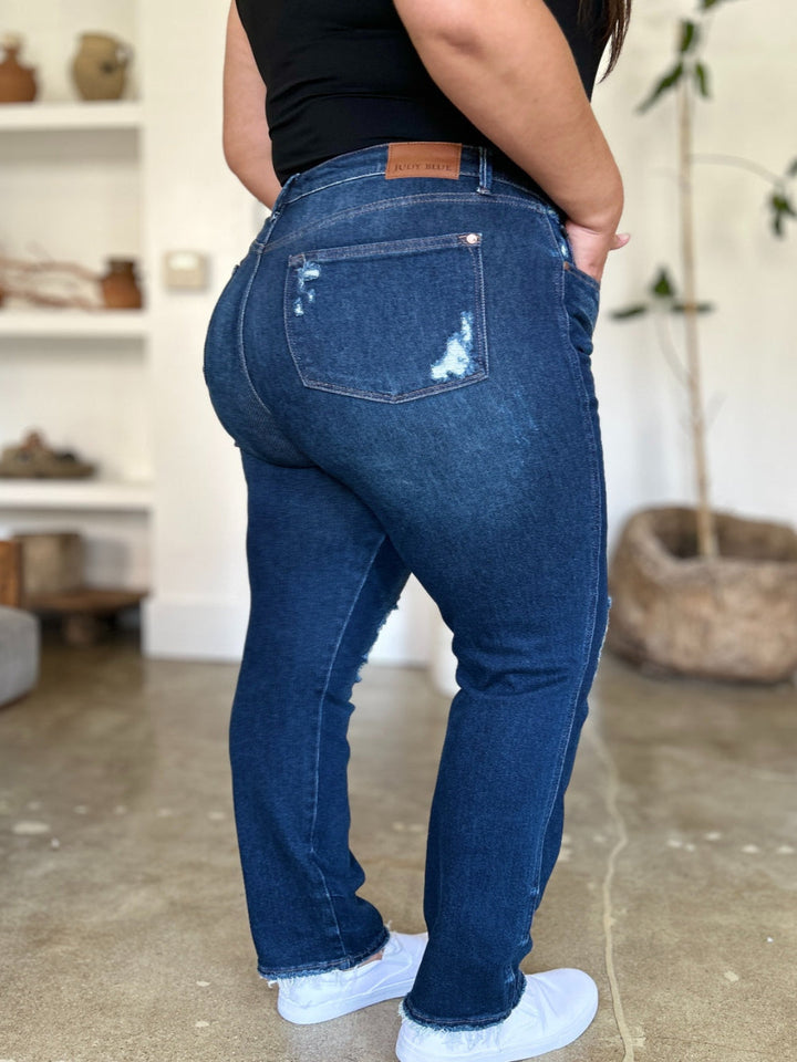 Levoire | Judy Blue Taille Haute Rigide Magic Heavy Destroy Jean Droit