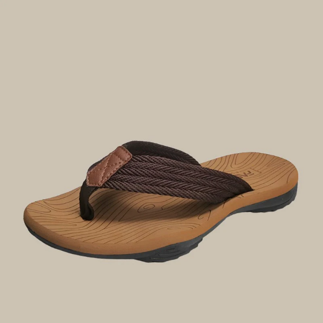 Levoire | Chaussures d'été orthopédiques pour hommes Braun