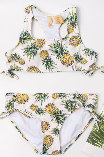 Levoire | Maillot de bain bikini imprimé ananas Blanc