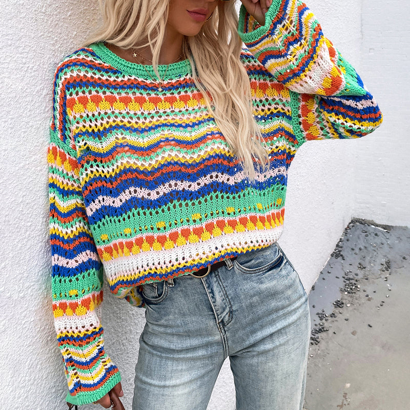 Levoire | En Tricot Rayé Colorées