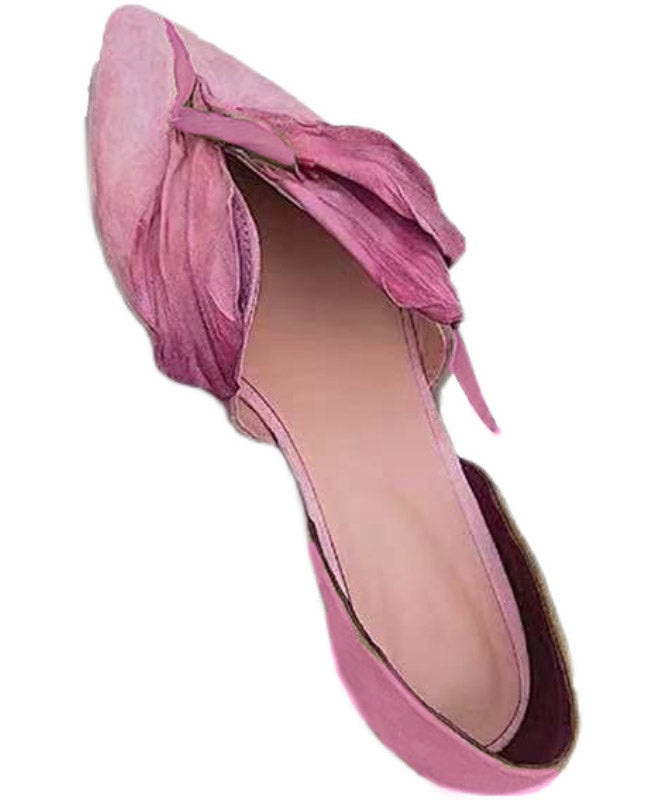 Levoire | Ballerines en dentelle fleur de rose