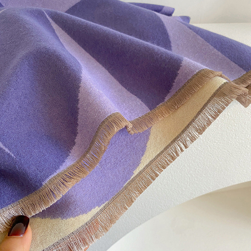 Levoire | Écharpe Chaude À Motifs Géométriques