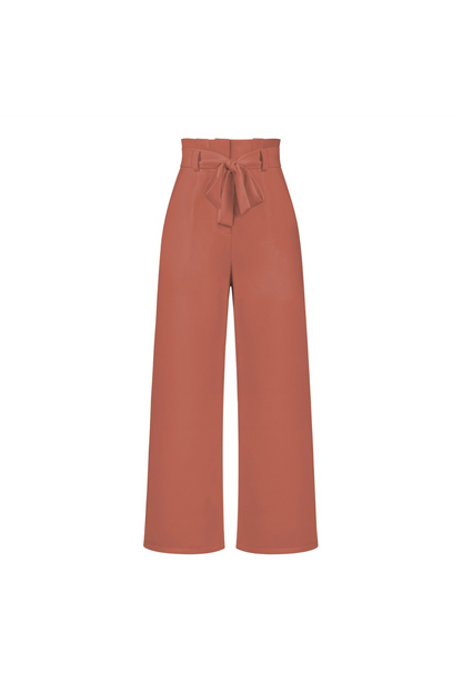 Levoire | Pantalon En Lin Pour Femmes Long Orange