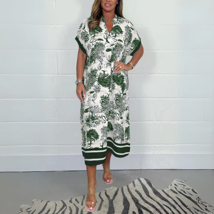 Levoire | Robe À Motifs Émeraude