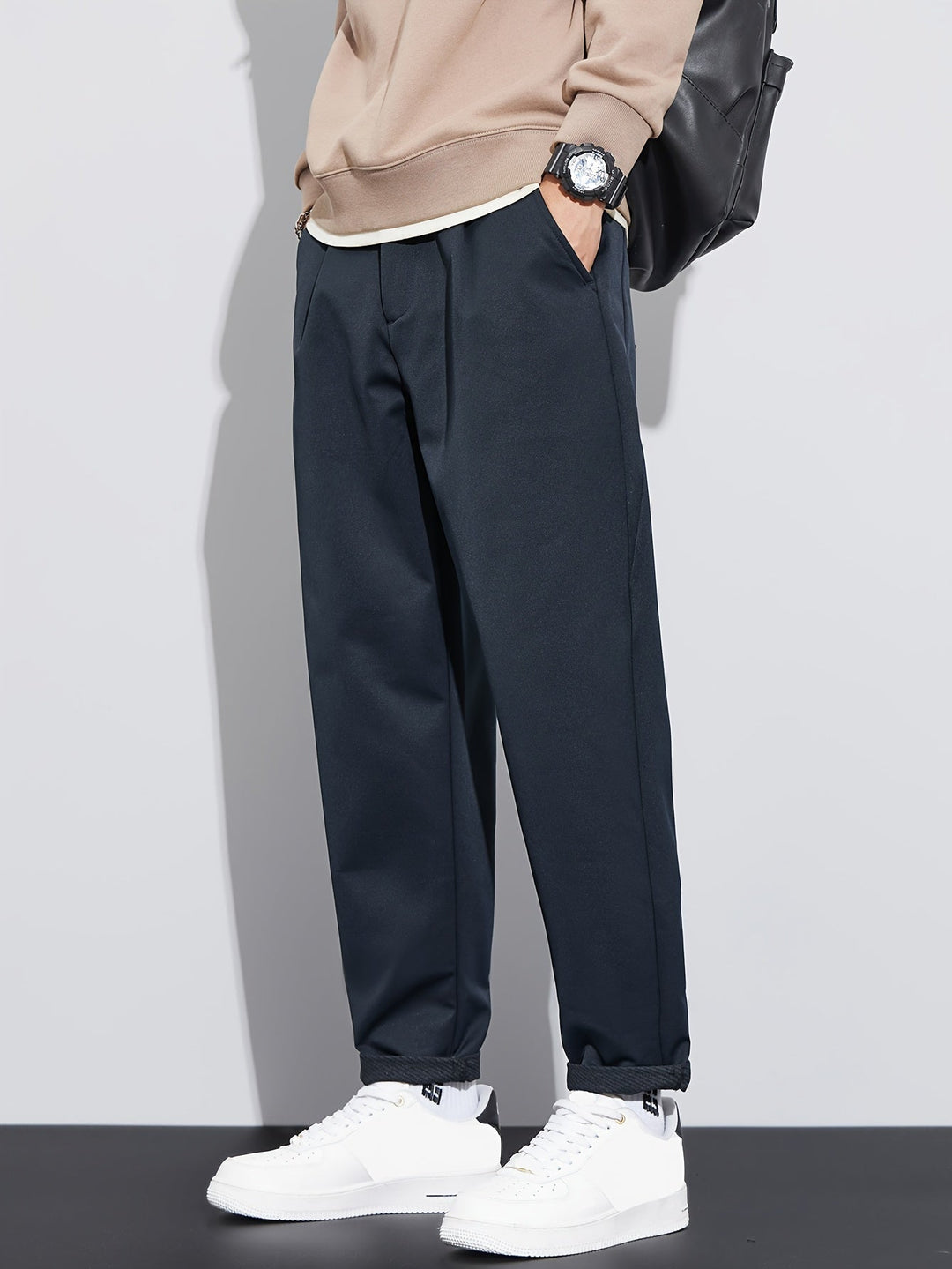 Levoire | Pantalons Unis Confortables Pour Hommes À Jambes Droites Roi bleu